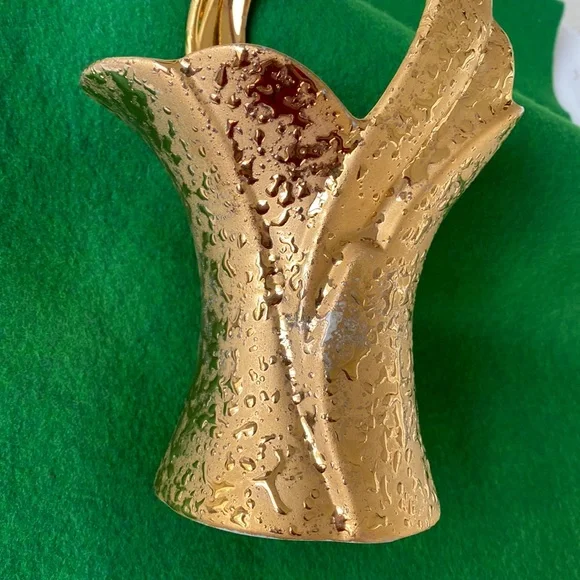 Weeping Gold Splatter Ceramic Basket Vintage - Picture 8 of 9